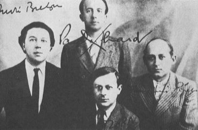 Andre Breton with Eluard, Peret and Tzara, 1922
