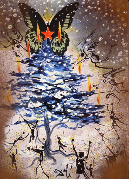 Felicitación de Navidad, Dali, 1974