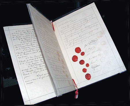 Το χειρόγραφο της πρώτης Σύμβαση της Γενεύης