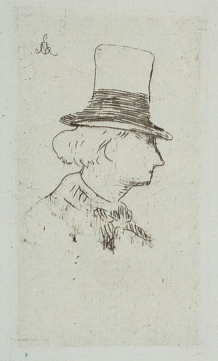 Portrait of Charles Baudelaire in profile Édouard Manet 1862-67