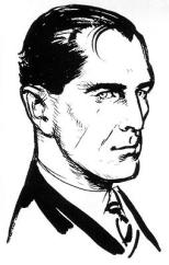 Fleming's sketch showing his concept of the James Bond character.